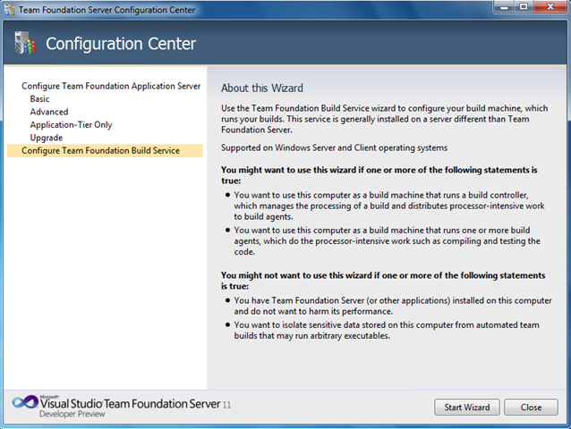 Configuración Team Foundation Server 11